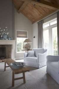 Woonkamer landelijk interieur